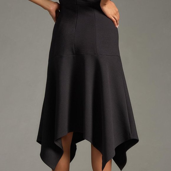 Brand New By Anthropologie Mock-Neck Lace-Inset Fit & Flare Dress - Picture 9 of 16